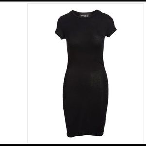 Body Con Black Short-Sleeve Dress